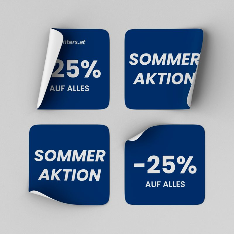 Aktionssticker bei Sprinters drucken lassen