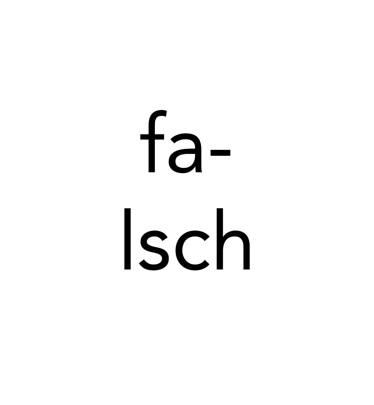 Darstellung von falscher Umbruchregel