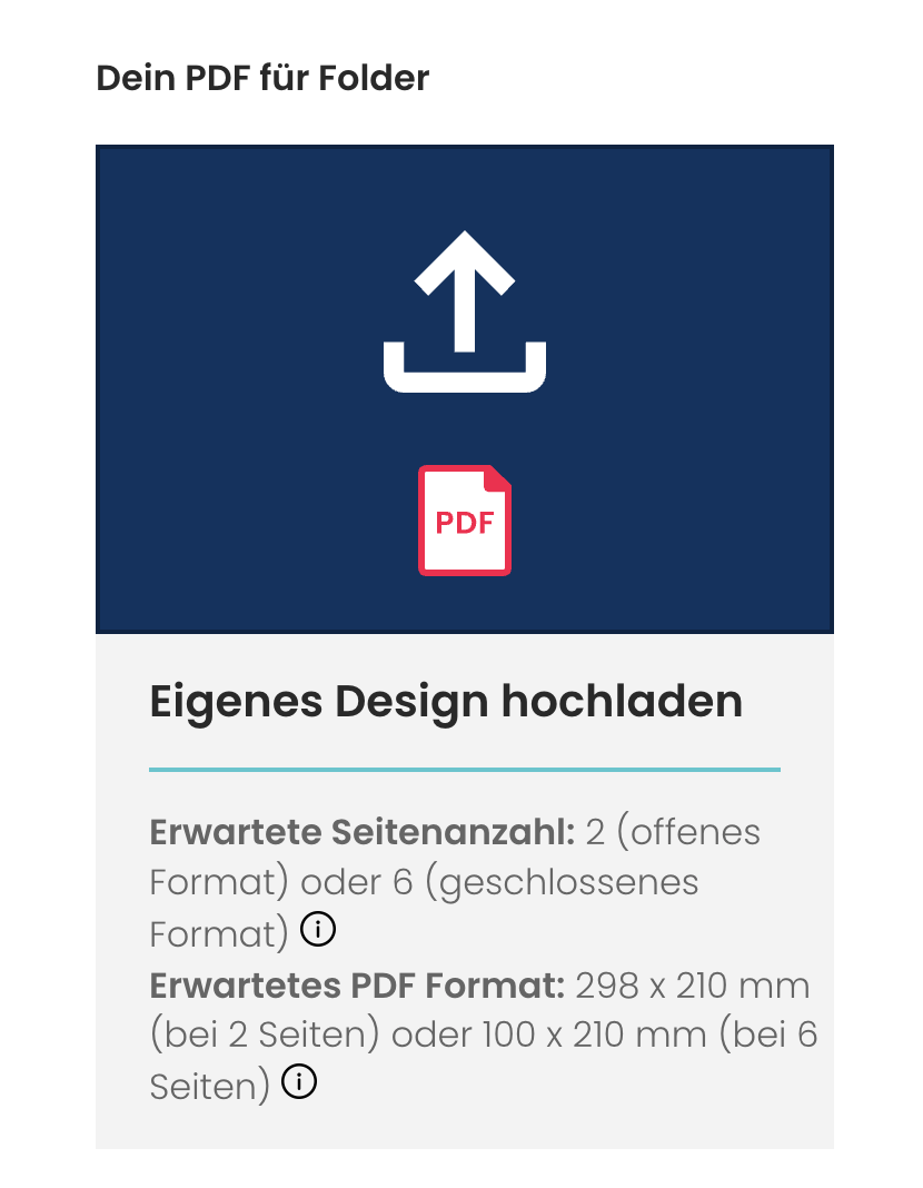 Ausschnitt Online-Shop Upload-Feld für dein PDF