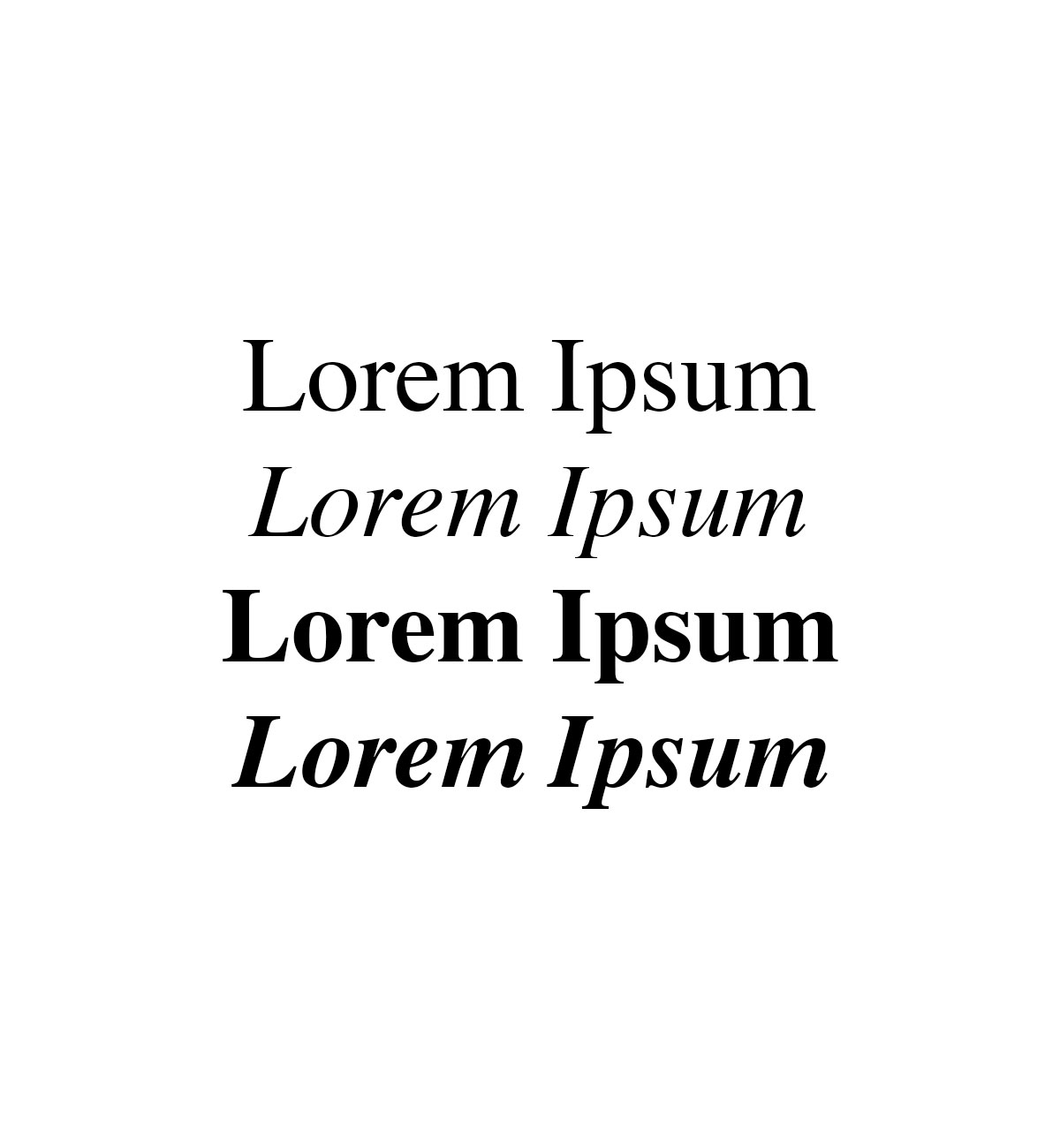 'Lorem Ipsum' in verschiedenen Fonts