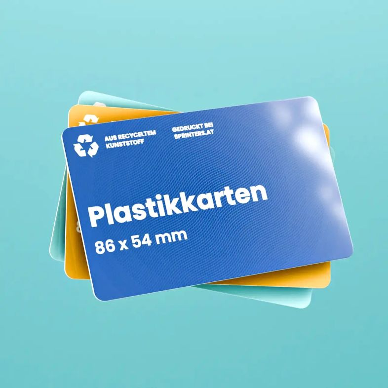 Schwebende Kunstoff- oder Plastikkarten