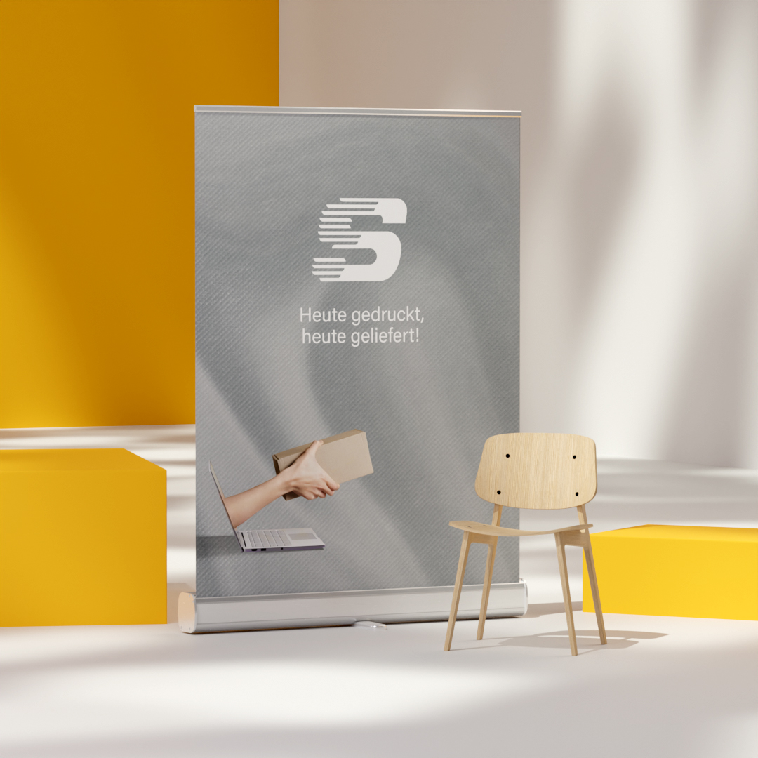 Roll-Up aus der Nähe, optimal für Events