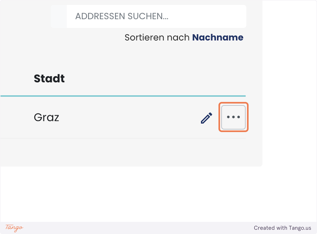 Screenshot der '...' neben der Adresse